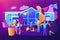 Street party concept vector illustration