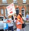 Street party sign girl