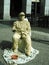 A street performer in costume as a statue seen in Plaza Mayor in Madrid, Spain on May 12, 2105.