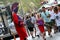 Street performer mime at La Rambla in Barcelona