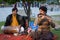 Street performers playing Pakistan music in Lake View Park in Islamabad