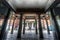 Street Photography of Symmetrical Corridor and Columns in Covent Garden, London, UK