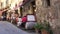 Street pizzeria in historic Montepulciano. Tuscany, Italy