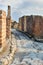 Street in Pompei ruins, Italy.