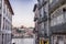 Street in Porto, Portugal, view at Douro river