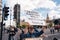 Street preacher outside the British Parliament stating Jeus Christ will return soon during the Black Lives Matters Protest at