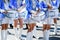 Street promotion of the majorettes of the festival spring