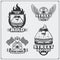 Street racing emblems, labels, badges and design elements. Vintage style.