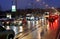 Street in rainy evening in Moscow