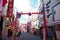 Street with red lanterns at Yokohama Chinatown