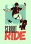 Street Ride Color Poster