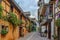 Street in Riquewihr, Alsace, France