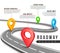 Street road map for vector business infographics design