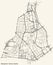 Street roads map of the Alsergrund district of Vienna, Austria