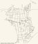 Street roads map of the Iserbrook quarter of the Altona borough bezirk