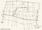 Street roads map of the Josefstadt district of Vienna, Austria