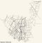 Street roads map of the Neureut district of Karlsruhe, Germany