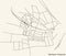 Street roads map of the Palmbach district of Karlsruhe, Germany