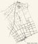 Street roads map of the Wieden district of Vienna, Austria