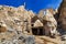 Street in rock village Kandovan. Iran