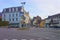 Street with roundabout in the Old Town of Thun