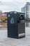 Street rubbish bin or trash can in Dublin