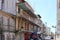 Street with run-down residential homes in Pointe-a-Pitre Guadeloupe, France