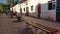 A street in San Pedro de Atacama with the typical adobe houses, Chile