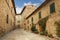 The street in San Quirico d`orcia