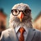 Street-savvy Eagle: A Photorealistic Surrealism Illustration In Cinema4d