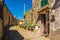 Street in Scansano in Tuscany, Italy