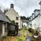 Street Scene with cobbled street and old cottages. Cromarty, Scotland.