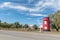 Street scene, with the Flower Postbox visible, in Calvinia