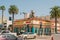 Street scene. The intersection of Hollywood Boulevard and Highland Avenue, one of Los Angeles most iconic and hectic intersections