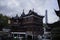 Street scene of the old neighborhood in Yuyuan district, Shanghai Yu Garden Huxin Pavilion