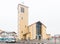 Street scene with Roman Catholic Church in Swakopmund