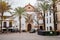 Street scene with traditional Andalucian architecture in the historical city of Cordoba, Spain