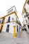 Street scene with traditional Andalucian architecture in the historical city of Cordoba, Spain