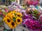 Street sell of beautiful tropical flowers