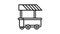 Street shop cart icon animation