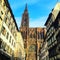 Street shot of Strasbourg cathedral