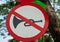 Street sign banning tooting horns