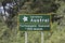 Street Sign Carretera Austral near Portezuelo in Chile