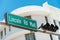 Street sign marking directions to Lincoln Road, Miami