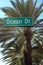 Street sign of Ocean Drive in South Beach Florida