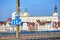 Street signs by the Castle route, main Szczecin city entrance hi