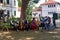 Street Singer Busker in Lawang Sewu Semarang