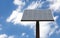 Street solar panel and blue sky