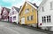 Street on a Stavanger with colorful houses