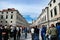 Street Stradun and Franciscan Monastery in Dubrovnik